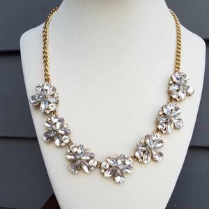 NWOT J Crew Rhinestone Crystal Statement Necklace